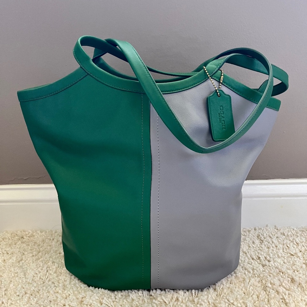Coach Bea Tote in Green Colorblock
